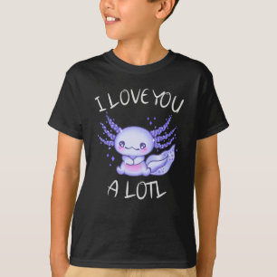 T-shirt Je t'aime beaucoup Axolotl
