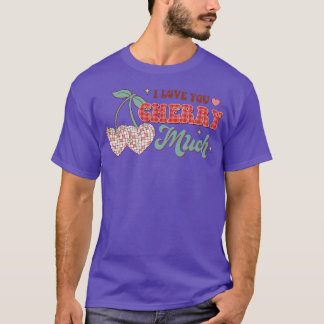 T-shirt Je t'aime chérir beaucoup amusant rétro boule de d