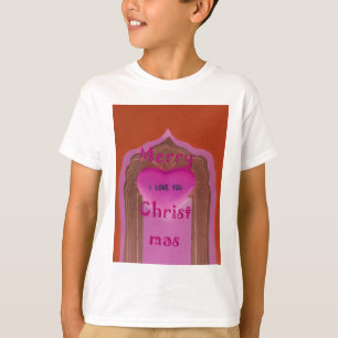 T-shirt Je t'aime Joyeux Coeur de Noël