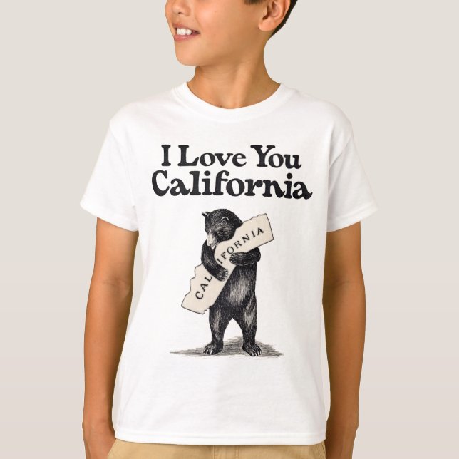 T-shirt Je t'aime la Californie (Devant)