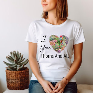 T-shirt Je T'Aime Les Épines Et Toutes Les Femmes