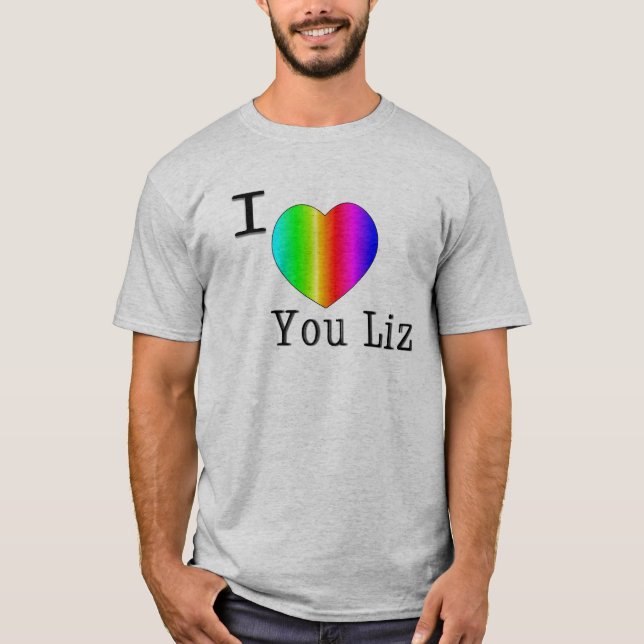 T-shirt Je t'aime Liz-Arc-en-ciel (Devant)