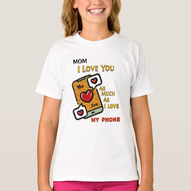 T-shirt Je T'Aime Maman Fun Humoristique (Devant)
