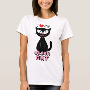 T-shirt Je T'aime Mon Chat Noir (Hilda the Kitten™) T Shir