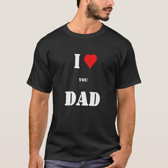 T-shirt je t'aime papa (Devant)