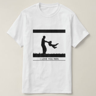 T-shirt Je t'aime papa Chemise, Fête des pères