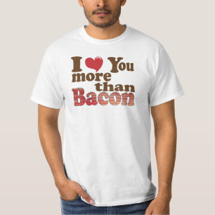T-shirt Je t'aime plus que le bacon