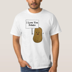 T-shirt Je t'aime pomme de terre