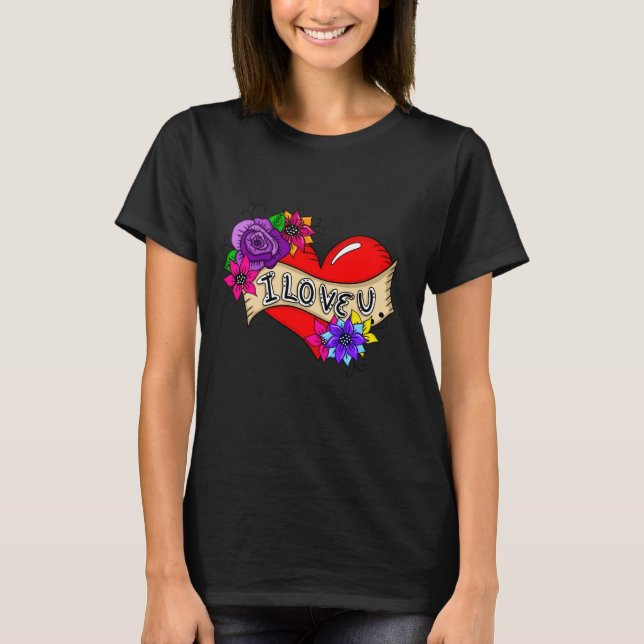 T-shirt Je T'Aime | Street Art Urban Heart (Devant)