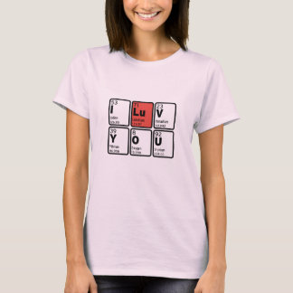 T-shirt Je T'Aime Tableau Périodique