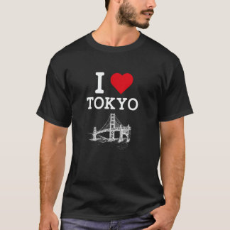 T-shirt Je t'aime Tokyo Drôle Pont Blague Gag Farce Monume