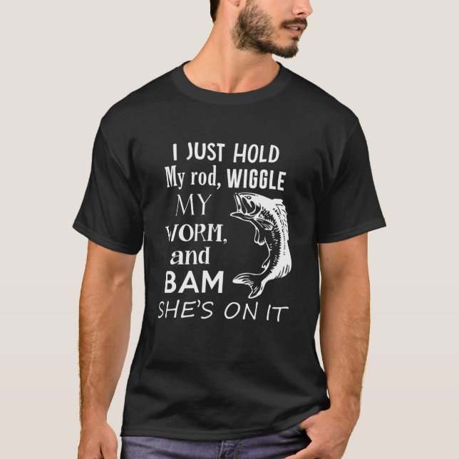 T-shirt Je Tiens Ma Baguette, Je Tourne Mon Ver, Pêche Drô (Devant)
