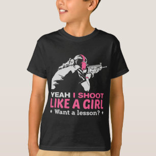 T-shirt Je tire comme une fille