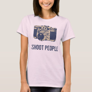 T-shirt Je tire l'appareil-photo de photographie de