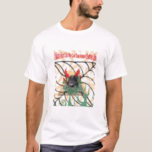 T-shirt Je travaille dur pour que mon chat puisse avoir un