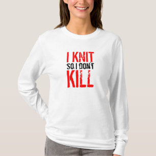 T-shirt Je tricote ainsi je ne tue pas des dames hoody