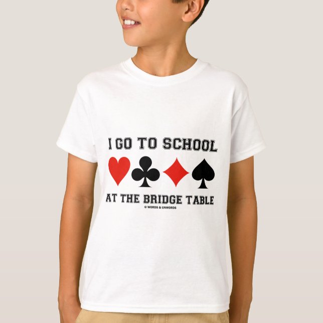 T-shirt Je vais à l'école au Tableau de pont (l'humour de (Devant)