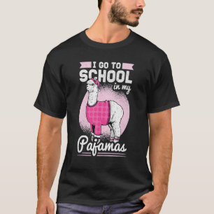 T-shirt Je Vais À L'École Dans Mon Pajamas À La Maison