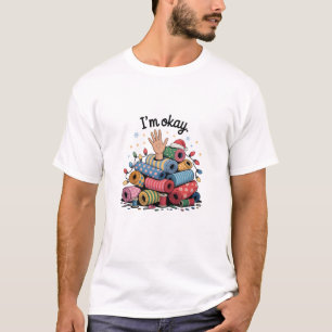 T-shirt Je vais bien Amateurs de quilting de Noël drôle