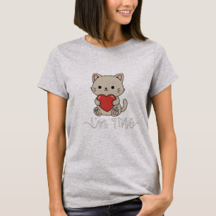 T-shirt "Je vais bien" avec un chat mignon et un c