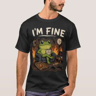 T-shirt Je vais bien Grenouille C'est bien Art de mème