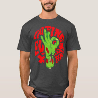 T-shirt je vais bien tout va bien main de zombie