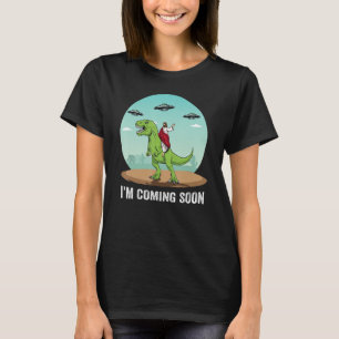 T-shirt Je Vais Bientôt Jésus À cheval Sur Un Dinosaure OV