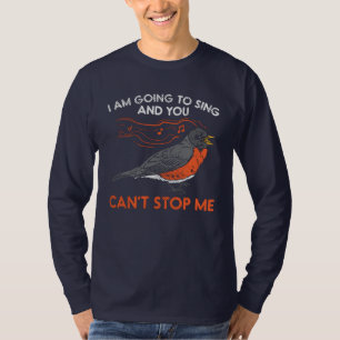 T-shirt Je vais chanter Red Robin Bird