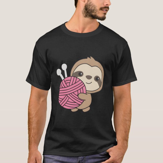 T-shirt Je Vais Couper Sloth Avec De La Laine (Devant)