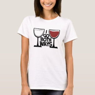 T-shirt Je vais dans les deux sens humour buveur de vin