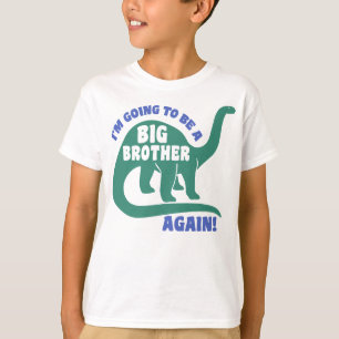 T-shirt Je vais être à nouveau un grand frère Dinosaure