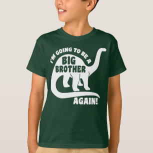 T-shirt Je vais être à nouveau un grand frère Dinosaure