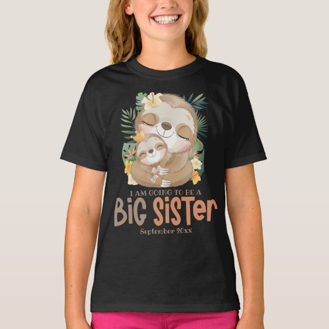 T-shirt Je Vais Être Un Grand Faire-part Soeur De Fantasme (Devant)