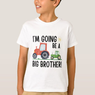 T-shirt Je vais être un grand frère, tracteur mignon à la