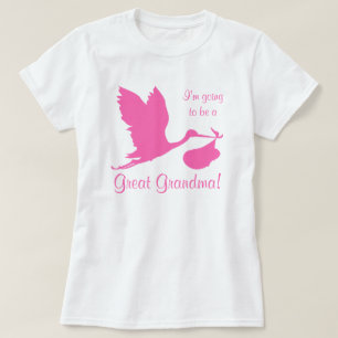 T-shirt Je vais être une grande chatte rose chaude grand-m