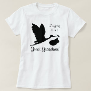 T-shirt Je vais être une grande grand-mère Black Stork