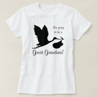 T-shirt Je vais être une grande grand-mère Black Stork