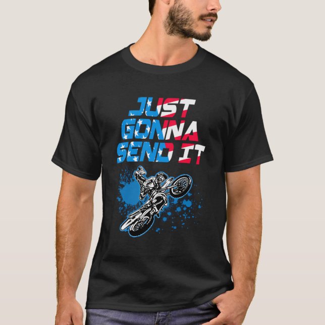 T-shirt Je Vais L'Envoyer - Chemise Motocross - Vélo T (Devant)