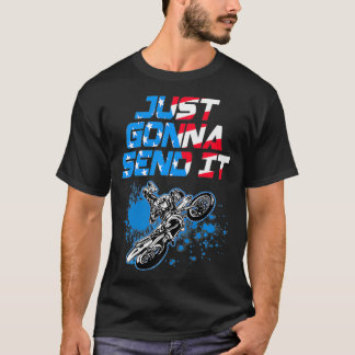 T-shirt Je Vais L'Envoyer Motocross Dirt Bike Premium