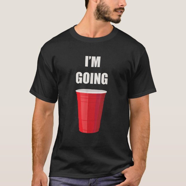 T-shirt Je vais Solo Red Party Coupe de bière Boisson Part (Devant)