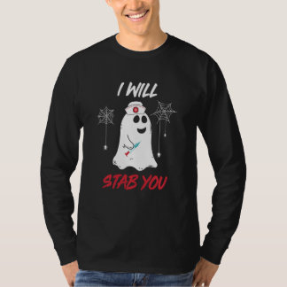 T-shirt Je Vais Te Te Te Nourrir Ghost Funny Halloween Cos
