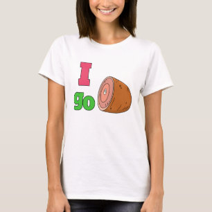 T-shirt Je vais tee - shirt de jambon