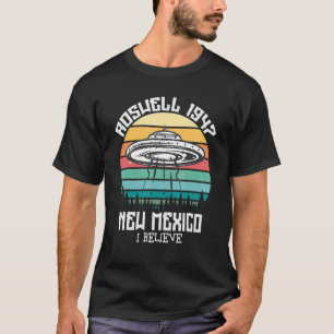 T-shirt Je veux croire aux aliens Ufo Zone 51 Roswell Nouv