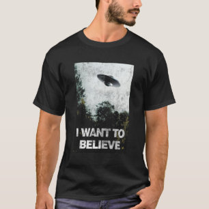 T-shirt Je Veux Croire Zone 51 De L'Enlèvement D'Aliens