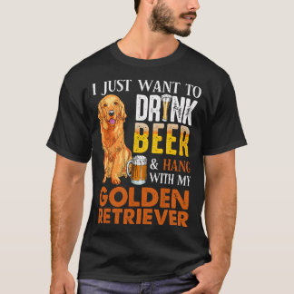 T-shirt Je Veux Juste Boire De La Bière Et Accrocher Avec 