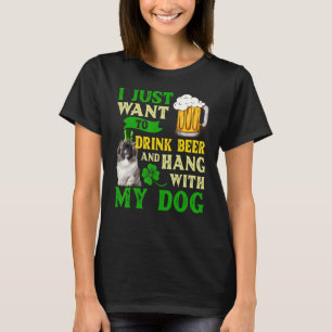 T-shirt Je Veux Juste Boire De La Bière Et Accrocher Avec 