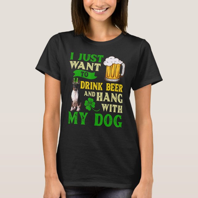 T-shirt Je Veux Juste Boire De La Bière Et Accrocher Avec  (Devant)