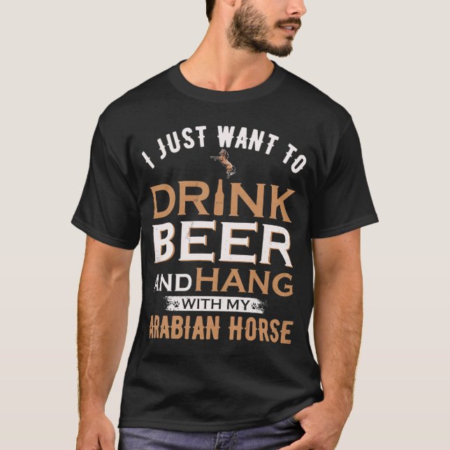T-shirt Je Veux Juste Boire De La Bière Et Accrocher Avec  (Devant)