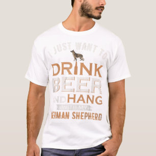 T-shirt Je Veux Juste Boire De La Bière Et Accrocher Avec