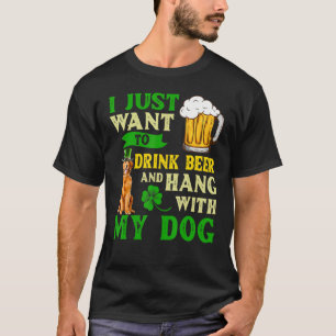 T-shirt Je Veux Juste Boire De La Bière Et Accrocher Avec 